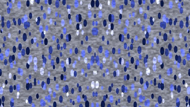 Seamless blue and white oval pattern on textured grey background for textiles and design