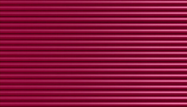 Deep magenta metallic corrugated metal texture background with horizontal ribbed lines