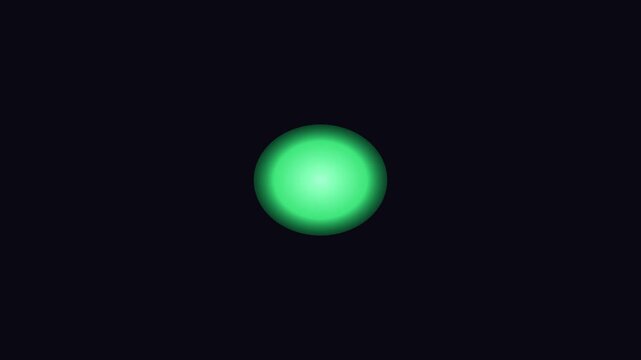 Glowing green abstract spheres motion dynamic floating orbs animation on dark 4k background