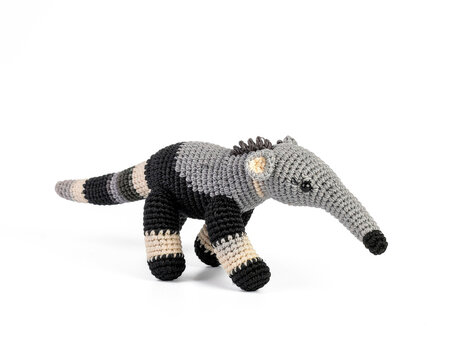 Tamandu&aacute; amigurumi fauna brasil PNG fundo transparente