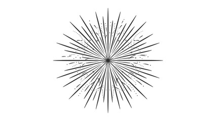 Obraz premium Radiant Burst of Light: An abstract, starburst graphic with radiating lines and a central point, evoking energy, dynamism, and a sense of beginning or explosion.