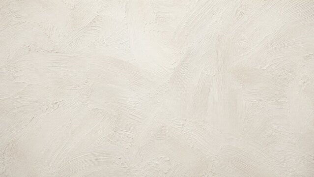 A close up view of a textured off white painted wall surface