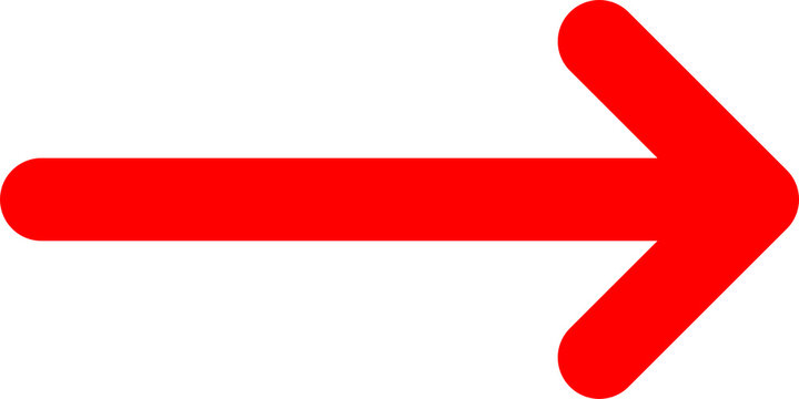 Red Right Arrow Icon Transparent Background PNG