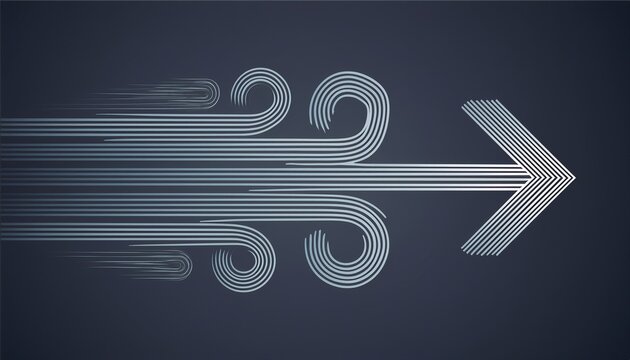 airflow arrow wind and motion symbol