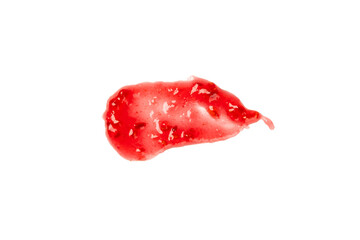 Raspberry jam smear splash isolated on white background. sweet berry preserve brush stroke. fruit spread texture, red jam splatter, organic dessert topping.  © Avocado_studio