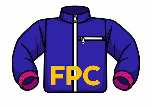 Purple Jacket with Yellow FPC Text and Pink Cuffs