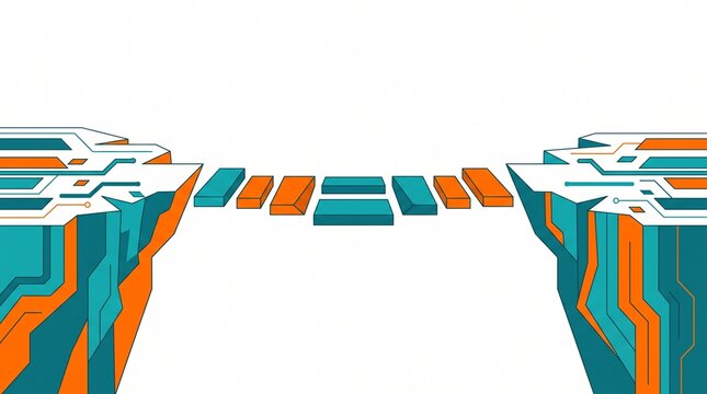 Minimalist art of building a secure path across a digital divide to represent business problem solving