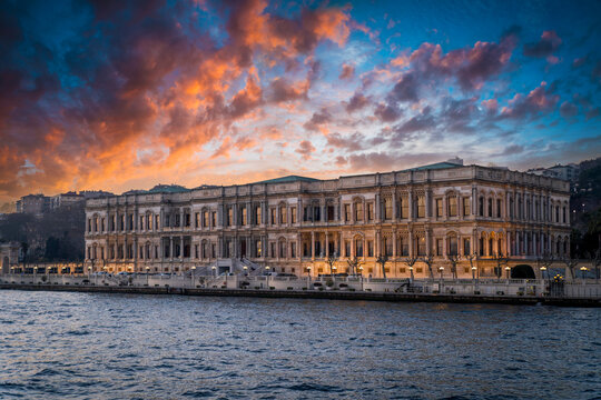 The Ciragan Palace view from Bosphorus in Istanbul