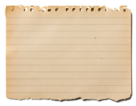 Papel de caderno vintage rasgado macro PNG fundo transparente