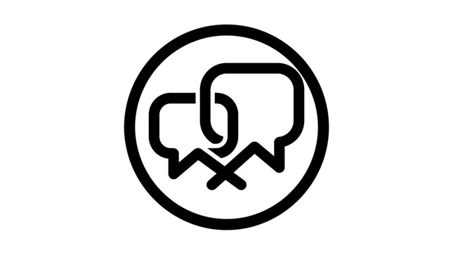 Mute Conversation Icon Symbol Design.