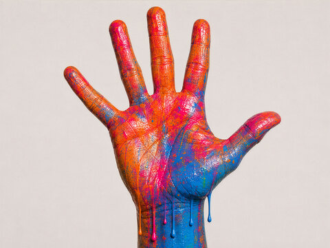 Colourful Hand Gesture 5