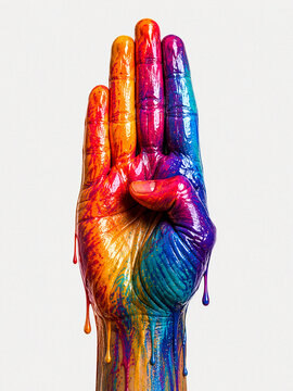 Colourful Hand Gesture B