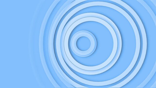 Abstract concentric circles with soft shadows on a clean background minimal modern design with a calm animation
