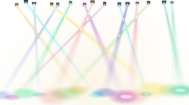 Vibrant abstract light beams, colorful stage lighting, dynamic laser show, bright spectrum illumination, modern digital art background for events and presentations