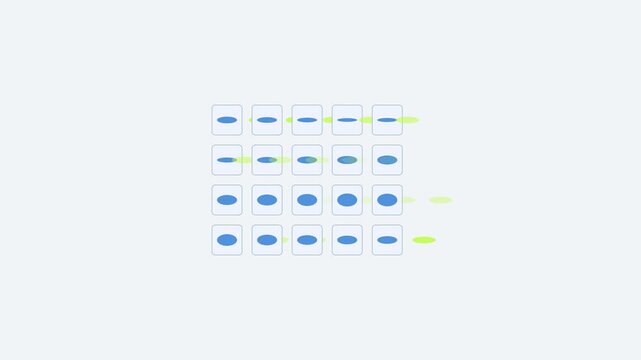 Data processing grid animation with moving light signals for digital network technology and information systems 4k