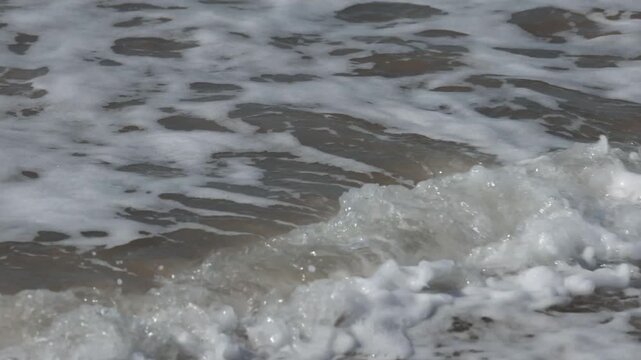 Hirthals, Denmark North Sea waves on a sunny summer day.