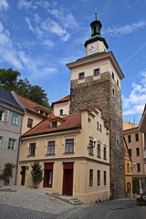 Fototapeta premium Cerna vez (Black Tower) in Loket in Czech Republic, Europe 