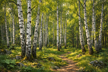 Fototapeta premium Tranquil Forest Path