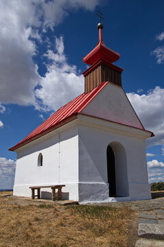 Chapel of Our Lady of the Snow on the Santon hill at the village Tvarozna,Czech Republic,Europe
