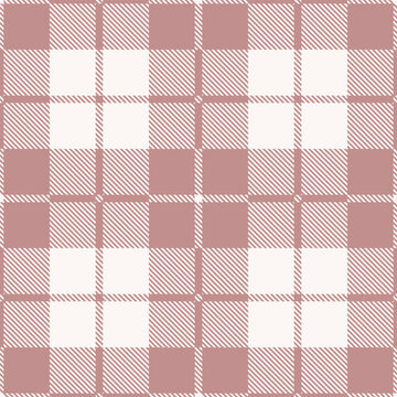 Dusty Rose and Mauve Tartan Plaid Seamless Pattern Vector Texture for Nursery Decor and Women Apparel