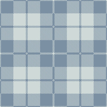 Slate Blue Tartan Plaid Vector Seamless Pattern for Winter Apparel and Textiles