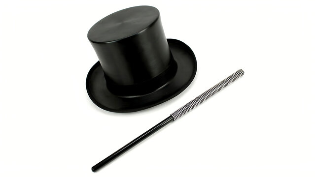 Professional stage magic set with top hat and wand magician performance illusionist accessory entertainment theatrical celebration