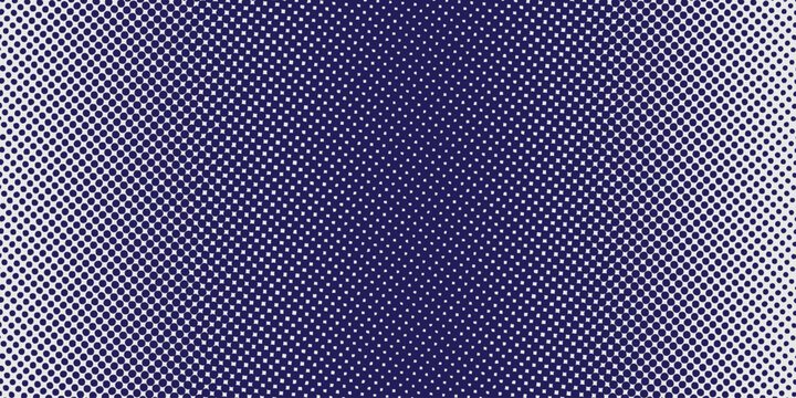 Abstract blue and white halftone gradient texture background with horizontal transition
