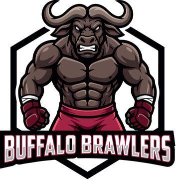 Buffalo Brawlers: Buffalo Brawlers Heavyweight Strength Team Logo