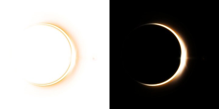 Transparent background featuring a glowing golden ring light effect. This elegant circular halo is ideal for minimalist luxury branding and creative digital designs.
