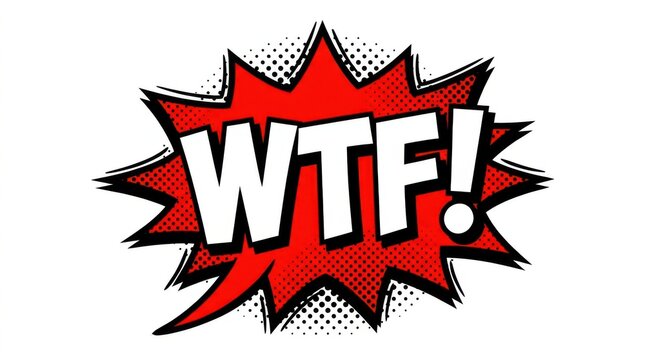 Comic book style explosion with text a vector illustration featuring a red burst and white lettering comic-book speech-bubble impact shock