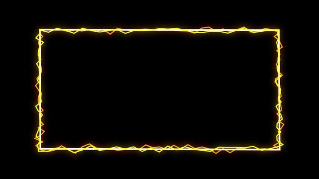 Glowing electric frame border animation