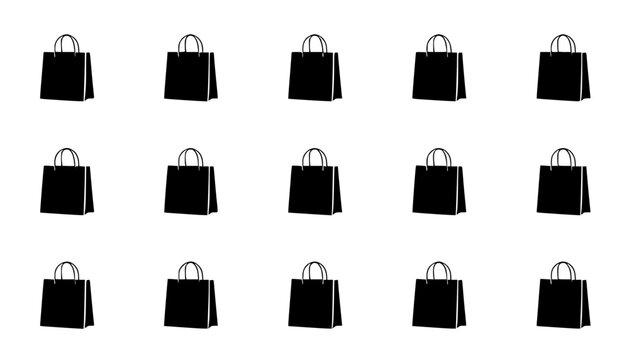 Shopping Bag Icon Set Collection &ndash; Retail, E-commerce, Store, Gift Bag and Shopping Symbols Isolated Vector