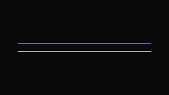 Minimalist blue and animation 4k white horizontal lines motion on black background