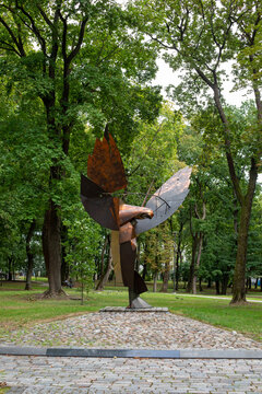 Sculpture Mother of Freedom Fighters in Ramybes Park Kaunas Lithuania