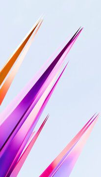 Abstract bright color streaks on soft blue background