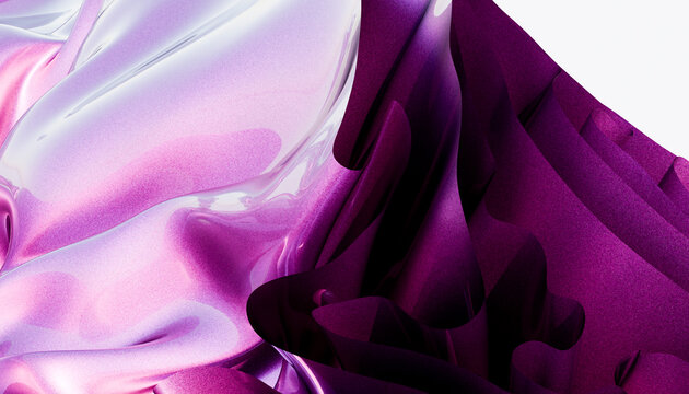 Abstract pink and purple translucent fabric texture background