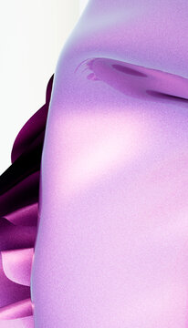 Abstract pink fabric folds with soft purple light