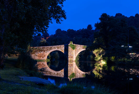 Romanesque bridge of Vilanova in Allariz, Orense.