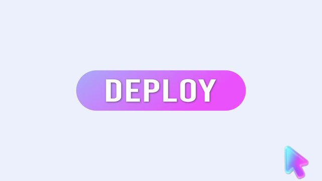 Deploy Button Click Animation on White Background | Modern UI Interaction