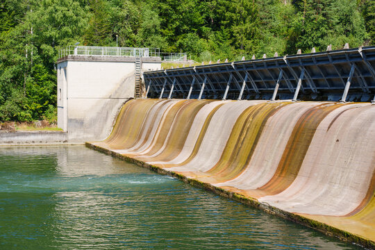 Hydroelectric Power Plant Spillway Structure in Bavaria Germany