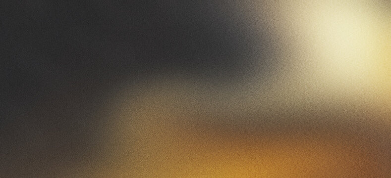 Golden grainy gradient background with warm light leaks and dark film noise texture for elegant luxury design projects and creative presentation.