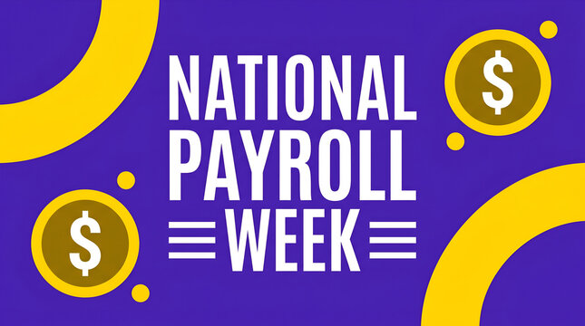 National Payroll Week American Flag Vector Banner Template