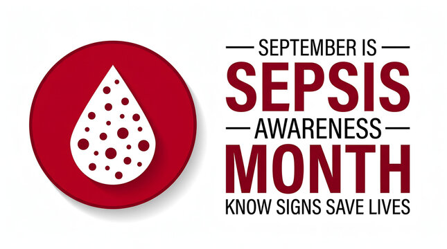 September Sepsis Awareness Month Abstract Medical Background Design