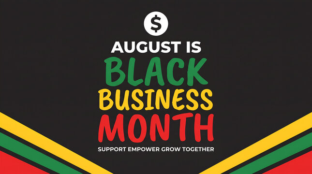 Black Business Month Creative Geometric Banner Design Template