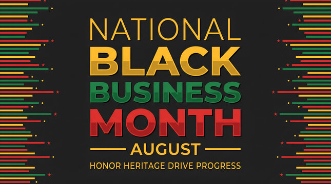 National Black Business Month Pan African Vector Banner