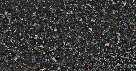 Fototapeta premium Recycled rubber flooring texture with blue and grey speckles, durable gym floor mat surface, industrial composite material background