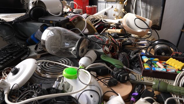 Electronic Waste and Accessories Collected for Recycling