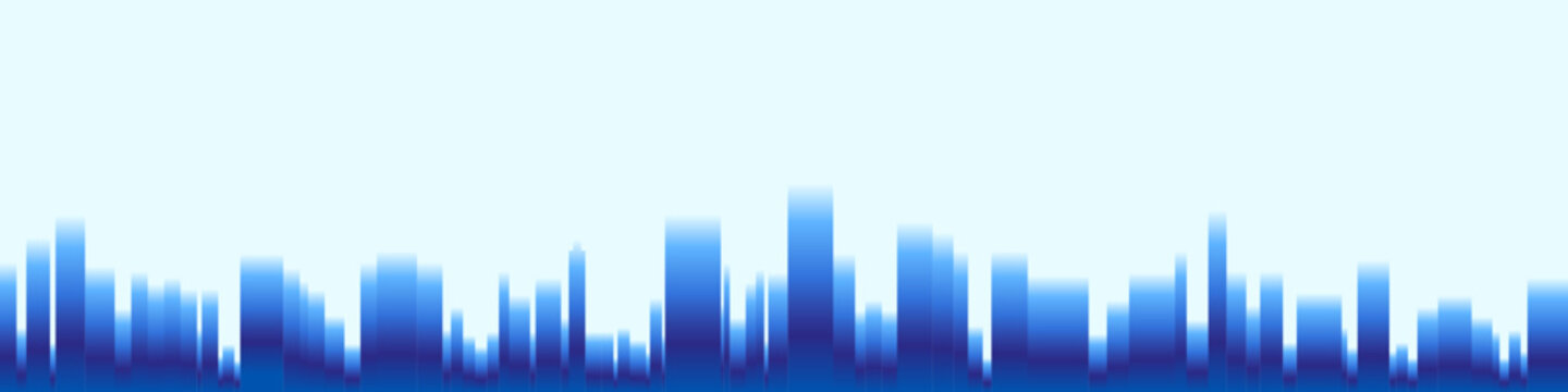 Minimal Abstract Urban Skyline with Contemporary Skyscrapers and Buildings