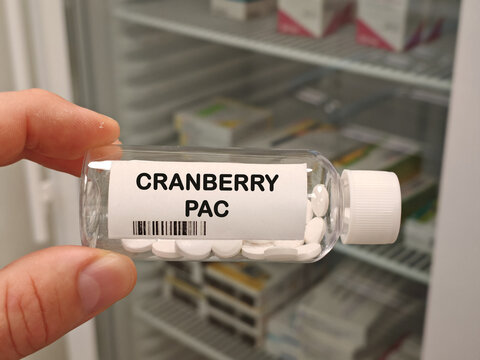 CRANBERRY PAC STANDARDIZED herbal botanical supplement for urinary tract and bladder health support bottle with tablets in pharmacy