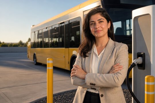 Electric School Bus District Planner New Charging Station